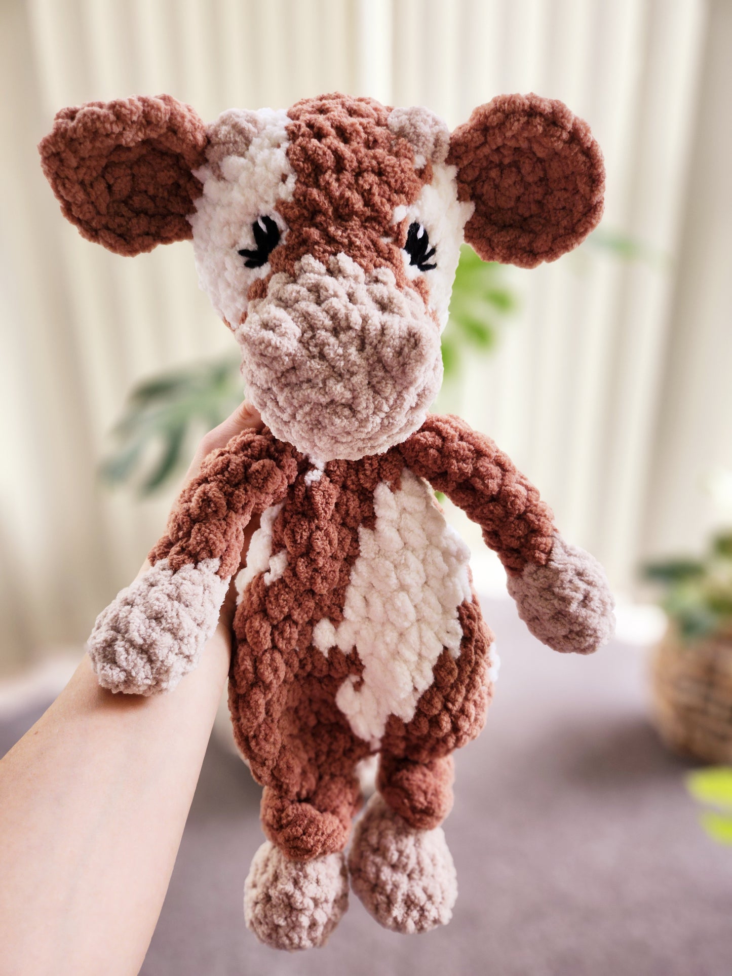 Cow Snuggler - Brown & Cream